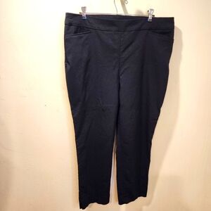 CHICO'S Classic Black Trousers Slim Fit Strechy Pants Fits XL